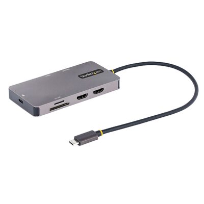 Startech 120B-USBC-MULTIPORT STARTECH.COM USB C MULTIPORT ADAPTER, 4K DUAL HDMI, 5GBPS USB HUB, 100W PD 3 YR