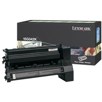 Lexmark 15G042K BLACK (PREBATE) TONER YIELD 15,000 PAGES FOR C752, 760, 762
