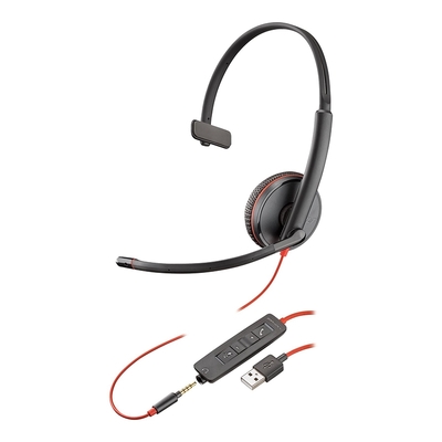 Poly Blackwire C3215 UC Mono Headset (USB & 3.5mm) - 80S06A6