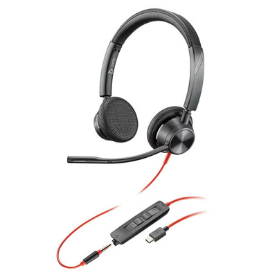 Poly Blackwire 3325 USB-C with 3.5mm Wired Binaural Headset 213939-01