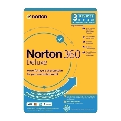 NORTON Phiysical Stock 360 DELUXE 50GB AU 1 USER 3 DEVICE 12MO - 21432818