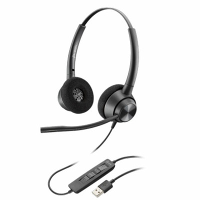 Poly EncorePro EP320 Binaural USB-A Corded Headset with Inline Control 214570-01