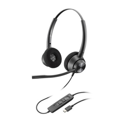 Poly EncorePro EP320 Binaural USB-C Corded Headset with Inline Control 214571-01