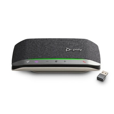 Poly Sync 20+ Smart Wireless Conference Speakerphone, With BT600 Bluetooth Adapter, USB-A