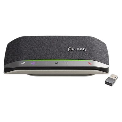 Poly Sync20+, Teams, Personal Smart Speakerphone, including BT600 USB-A dongle, Reduce echo and noise, Slim and portable, Status light