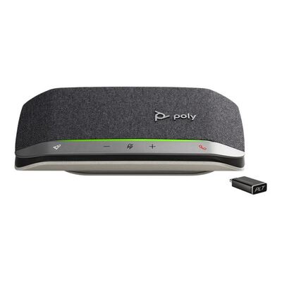 Poly Sync20+, Standard, Personal Smart Speakerphone, including BT600 USB-C dongle, Reduce echo and noise, Slim and portable, Status light