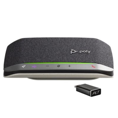 Poly Sync20+, Teams, Personal Smart Speakerphone, including BT600 USB-C dongle, Reduce echo and noise, Slim and portable, Status light