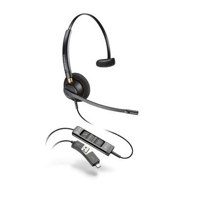 Poly EncorePro EP515 USB-A-C Single Ear Digital Headset UC (218271-01)