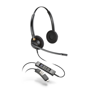 Poly EncorePro EP525-M USB-A-C Dual Ear Digital Headset-MS Teams (218275-01)