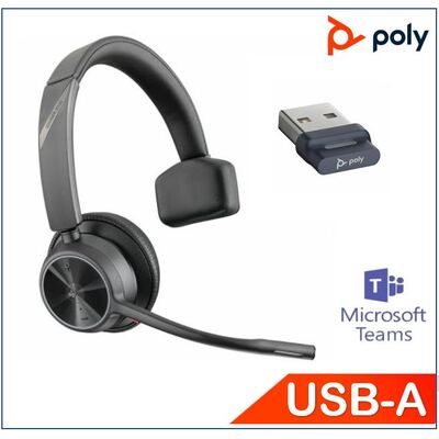 Poly Voyager 4310 UC, 218470-02 Teams certified, Monaural, Wireless,  Noise canceling boom, Acoustice Fence, SoundGuard