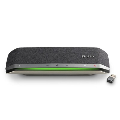Poly Sync 40+ Smart Wireless Conference Speakerphone, With BT600 Bluetooth Adapter, USB-A, USB-C