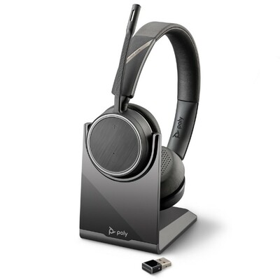 Poly  Voyager 4220 UC Stereo Wireless Headset With Charging Stand, MS Teams, USB-A