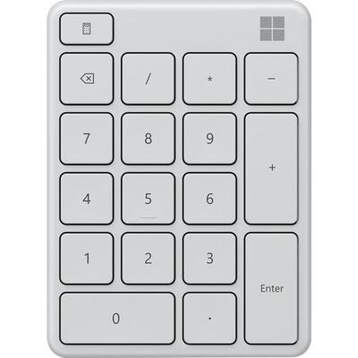 Microsoft Keypad - Wireless Connectivity - Glacier - Scissors Keyswitch - Bluetooth