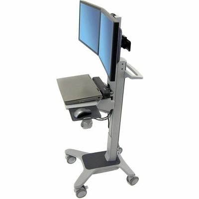 Ergotron Neo-Flex Dual WideView Mobile Workspace Cart - Grey