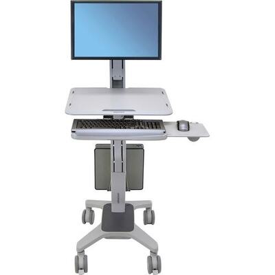 Ergotron 24-198-055 WORK FIT SIT-STAND ERGONOMIC LCD WORKSTATION MAX DISPLAY SIZE 22IN MAX DISPLAY WEIGHT 8.1KG630MM HEIGHT ADJUSTMENT FOR COMFORTABLE