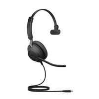 Jabra Evolve2 40 MS Mono USB-C Headset - Black
