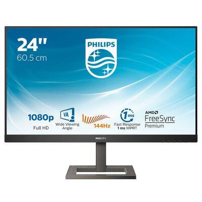 Philips 242E1GAEZ 23.8" Full HD WLED Gaming LCD Monitor - 16:9 - Textured Black, Dark Chrome