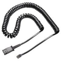 Poly Coiled QD to Male Modular Plug Cable for M12/M22/Vista U10