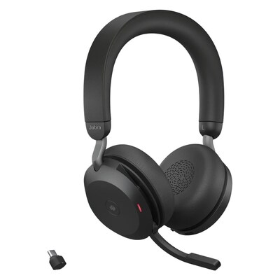 Jabra Evolve2 75 MS ANC Stereo Bluetooth Headset (USB-C Dongle)