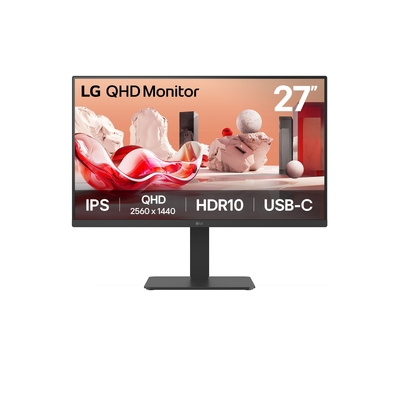LG 27" QHD IPS Monitor with USB-C with Daisy Chain 27BA65QB-B