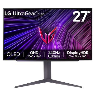 LG UltraGear 27" 240Hz QHD 0.03ms HDR400 G-Sync Compatible OLED Gaming Monitor 27GS93QE-B