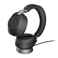 Jabra Evolve2 85 UC USB-A Stereo Bluetooth Headset w/ Charging Deskstand - Black