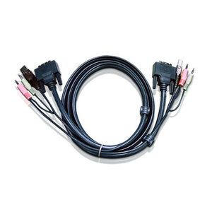 ATEN 2L-7D03UD USB DVI-D Dual Link KVM Cable with Audio - 3.0m