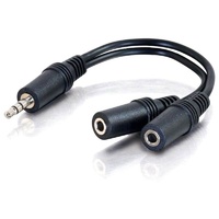 Alogic 3.5mm Stereo Audio to 2x 3.5mm Stereo Audio Splitter Cable (M/2xF)