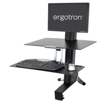 Ergotron 33-350-200 WorkFit-S Single LD Workstation, Black Worksurface