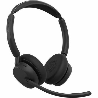 Jabra Evolve3 45 MS Teams Stereo Bluetooth Headset with Link 390a USB-A - Black
