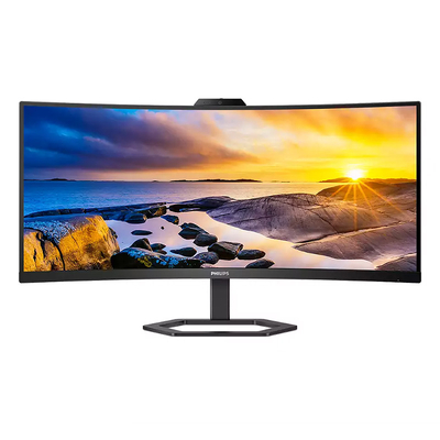 Philips E5000 34" UWQHD 100Hz 1ms VA Curved Monitor (65w USB-C + Webcam) 34E1C5600HE