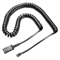 Poly U10P-S Coiled QD to Male Modular Plug Cable for Cisco 7911/12