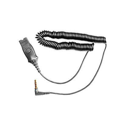 Poly MO300 10Ft 3.5mm to QD Coiled Cable 38541-04 for iPhone
