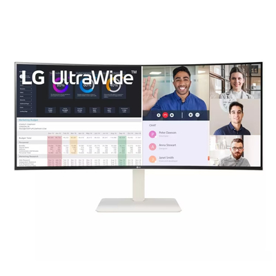 LG UltraWide 38" 144Hz WQHD HDR600 Curved White Monitor w/ USB-C & KVM 38WR85QC-W