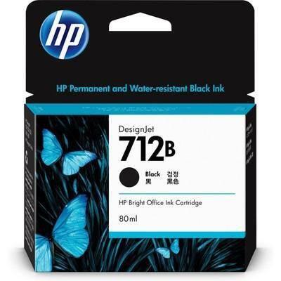 HP 712B Black DesignJet Ink Cartridge - 3ED29A