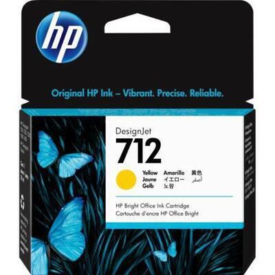 HP 712 Yellow DesignJet Ink Cartridge - 3ED69A