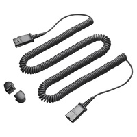 Poly 40711-01 10' Coil QD to QD Extension Cable