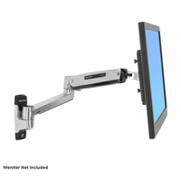 Ergotron LX Sit-Stand Wall Mount LCD Arm - Support up to 42" Display - Polished