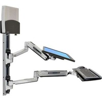 Ergotron LX Sit-Stand Wall Mount System With KB, CPU and LCD (Up to 42") Holder