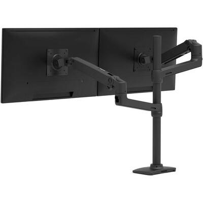 Ergotron 45-509-224 LX Dual Stacking Arm Tall Pole Matte Black