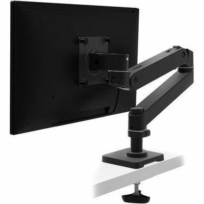 Ergotron LX Pro Single Monitor Grommet-Mount Arm - Matte Black