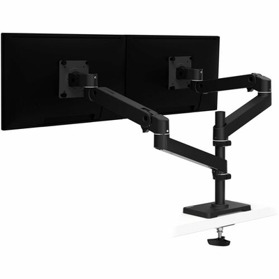 Ergotron LX Pro Dual Stacking Monitor Arm - Matte Black, Grommet Mount