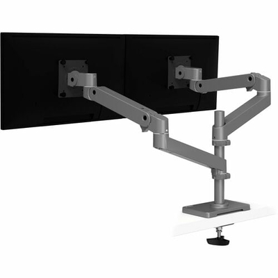 Ergotron LX Pro Dual Stacking Monitor Arm - Dark Grey, Grommet Mount