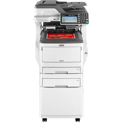 OKI MC873dnct A3 Colour MFP w Two Paper Trays & Cabinet (45850206dnct)