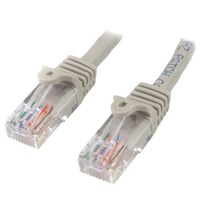 StarTech 10m Gray Cat5e Ethernet Patch Cable, Snagless - 45PAT10MGR