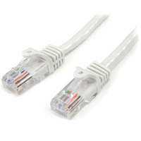 StarTech 2m Cat5e Snagless RJ45 UTP Patch Cable (M/M), White - 45PAT2MWH