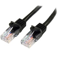 StarTech 3m Black Cat5e / Cat 5 Snagless Patch Cable 3 m - 45PAT3MBK