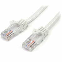 StarTech 3m Cat5e Snagless RJ45 UTP Patch Cable (M/M), White - 45PAT3MWH