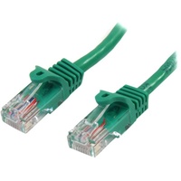 StarTech 0.5m Green Cat5e Ethernet Patch Cable, Snagless - 45PAT50CMGN