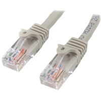 StarTech 0.5m Gray Cat5e Ethernet Patch Cable, Snagless - 45PAT50CMGR